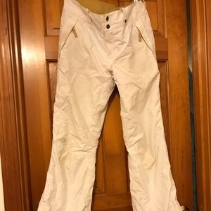 White North Face ski pants